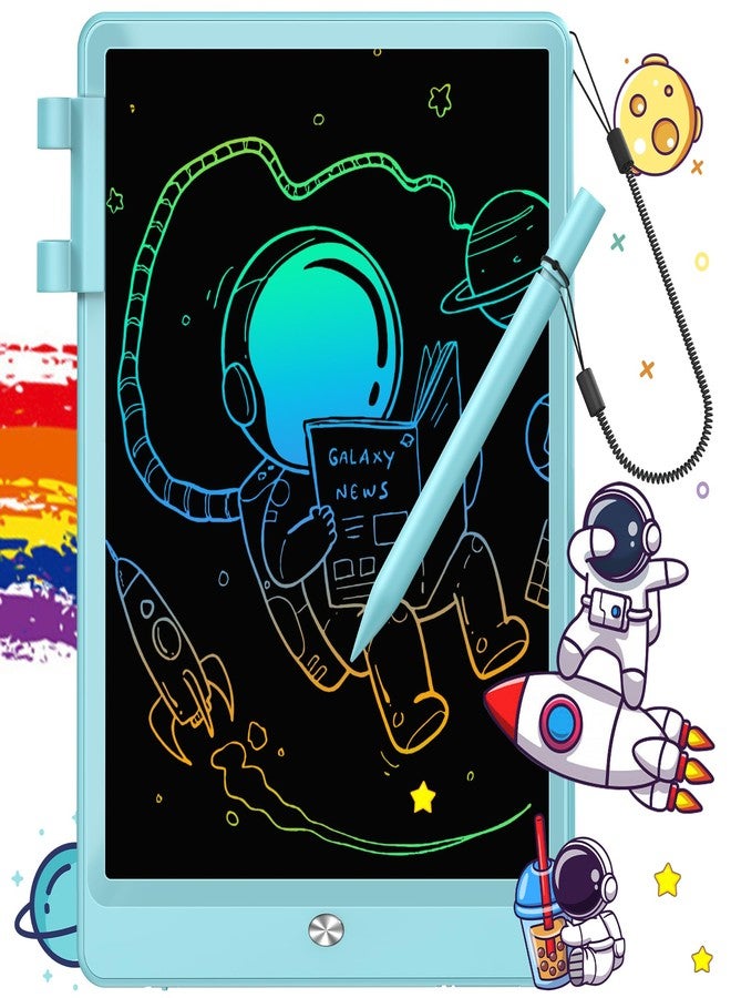 FLUESTON LCD Writing Tablet, Doodle Board Toys Gifts for 3-8 Year Old Girls Boys, 10 Inch Colorful Electronic Board Drawing Pad for Kids, Christmas Gifts for Toddler Educational Learning Travel, Blue - Image 1